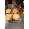 Image 3 : SET OF FOUR MAPLE HOOP BACK DINING CHAIRS