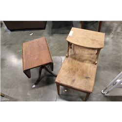 DUNCAN PHYFFE DROPLEAF ENDTABLE AND STEP ENDTABLE