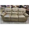 Image 2 : OLIVE LEATHER SOFA AND ARMCHAIR