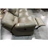 Image 5 : OLIVE LEATHER SOFA AND ARMCHAIR