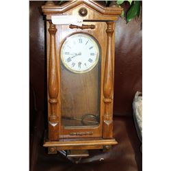 WOOD CASED WALL CLOCK