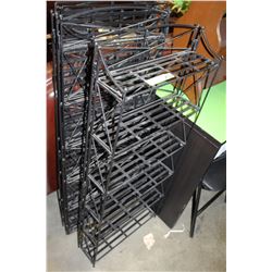 BLACK METAL FOLDING SHELFS