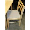Image 2 : MAPLE DINING TABLE AND TWO CHAIRS