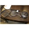 Image 1 : THREE MADE IN USA CAST IRON PANS