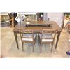 Image 3 : VINTAGE PAINTED TABLE AND 4 CHAIRS