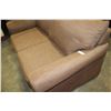 Image 3 : NEW HOME ELEGANCE MODDERN BROWN FABRIC PILLOW BACK LOVESEAT RETAIL $899