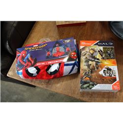 HALO MEGA CONSTRUX SET AND SPIDERMAN TOWEL