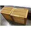 Image 1 : TWO TEAK LAUNDRY HAMPERS
