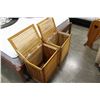 Image 2 : TWO TEAK LAUNDRY HAMPERS