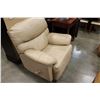 Image 1 : WHITE LEATHER SWIVEL RECLINER