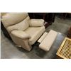 Image 2 : WHITE LEATHER SWIVEL RECLINER