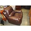 Image 1 : NEW BROWN LEATHER LOOK ROCKING RECLINER CHAIR RETAIL $799