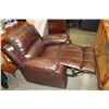 Image 2 : NEW BROWN LEATHER LOOK ROCKING RECLINER CHAIR RETAIL $799