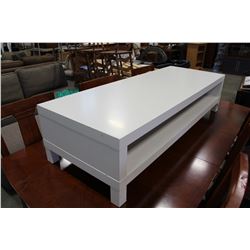 WHITE 2 TIER COFFEE TABLE