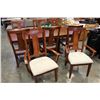 Image 1 : MODERN DINING TABLE WITH LEAF AND EIGHT CHAIRS