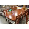 Image 2 : MODERN DINING TABLE WITH LEAF AND EIGHT CHAIRS