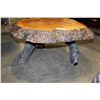 Image 2 : TWO FOOT BY THREE FOOT LIVE EDGE BURLWOOD COFFEE TABLE