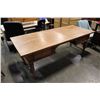 Image 1 : LARGE RUSTIC SOLID OAK DESK WITH 2 DRAWERS