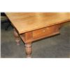 Image 2 : LARGE RUSTIC SOLID OAK DESK WITH 2 DRAWERS