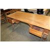 Image 3 : LARGE RUSTIC SOLID OAK DESK WITH 2 DRAWERS