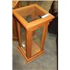 Image 1 : SOLID OAK BUHLER FURNITURE SQUARE GLASS DISPLAY PEDESTLE