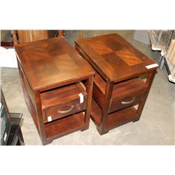 PAIR OF 3 TIER 1 DRAWER ENDTABLES