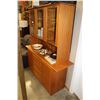 Image 2 : TWO PIECE TEAK CHINA CABINET
