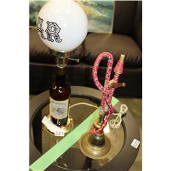 BAR LAMP AND BRASS HOOKAH