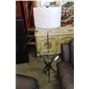 Image 1 : MODERN CHROME AND BLACK METAL ENDTABLE LAMP
