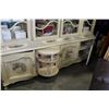 Image 3 : LARGE HAND PAINTED AND CARVED 2 PIECE DISPLAY CABINET WITH LIQOUR STORAGE, AND CUTLERY TRAY, CUSTOM 