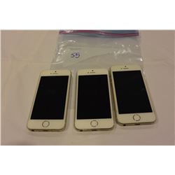 3 APPLE IPHONE 5S GOLD KOODO FIDO