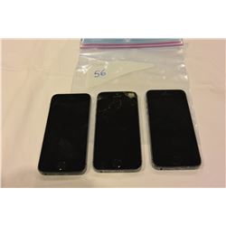 3 APPLE IPHONE 5S BLACK FIDO