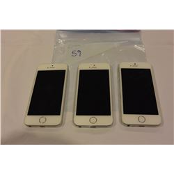 3 APPLE IPHONE 5S WHITE FIDO