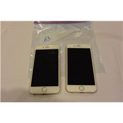 2 APPLE IPHONE 6 ROSE GOLD FIDO AND T MOBILE