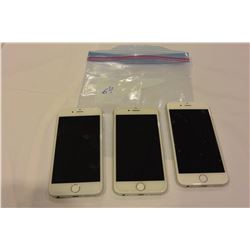 3 APPLE IPHONE 6 WHITE CHATR AND FIDO