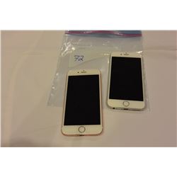 2 APPLE IPHONE 6S ROSE GOLD AND SILVER TELUS