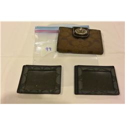 COACH WALLET AND 2 COACH ID HOLDERS