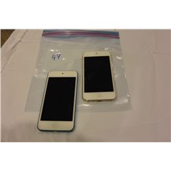 2 APPLE IPOD TOUCH BLUE 5TH GEN AND GOLD 6TH GEN
