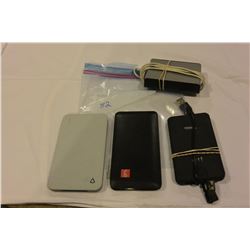 LOT OF 4 PORTABLE POWER BANK CHARGERS