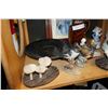 Image 2 : SHEF LOT OF FRAMED HUSKY PICTURE AND MUSICAL FIGURES AND CORAL ETC