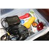Image 2 : PLAYSTATION 3 AND TOTE OF ASSORTED CONTROLLERS AND GPS