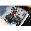 Image 3 : PLAYSTATION 3 AND TOTE OF ASSORTED CONTROLLERS AND GPS