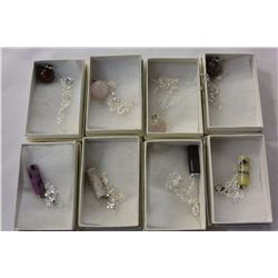 8 STONE PENDENTS
