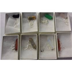 8 STONE PENDENTS
