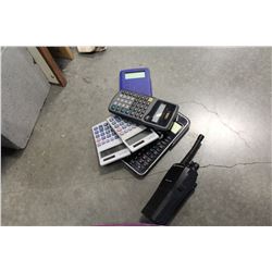 MOROEOLLA CP200 WALKIE TALKIE AND 5 CALCULATORS