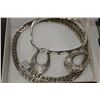 Image 3 : STERLING CHOKER STERLING BANGLE STERLING PINK TOPAZ RING AND EARRINGS