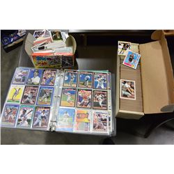 LOT OF SPORTS CARDS AND BINDER OF CARDS