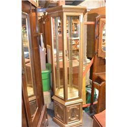 GLASS GOLD PAINTED DISPLAY CABINET