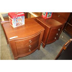 PAIR OF MODERN 3 DRAWER NIGHTSTANDS