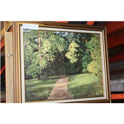 FRAMED OIL ON CANVAS